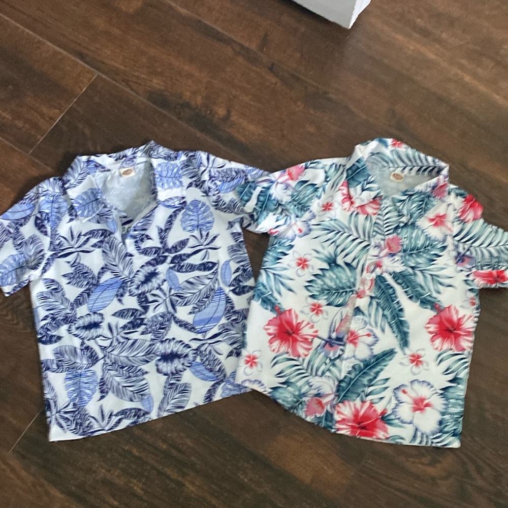 Tropical Hawaiian boys shirts